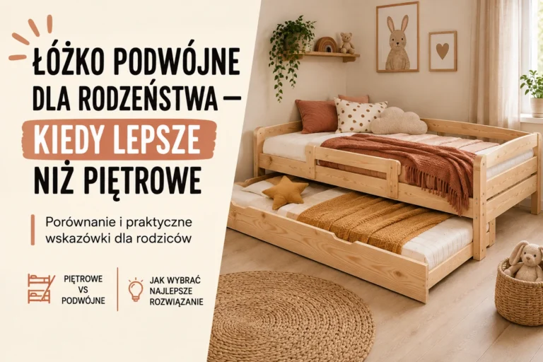 Łóżko podwójne dla rodzeństwa — kiedy lepsze niż piętrowe