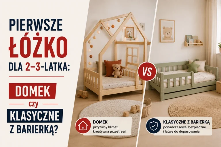 Pierwsze łóżko dla 2–3-latka: domek czy klasyczne z barierką?