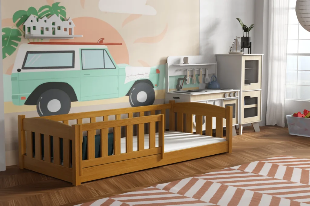 Łóżko dziecięce pojedyncze niskie Little Bambi, zdjęcie 3