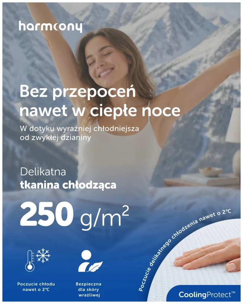 Ochraniacz na materac Harmoony chłodzący, wodoodporny, zdjęcie 3