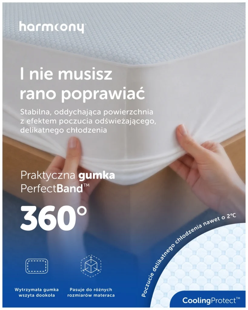 Ochraniacz na materac Harmoony chłodzący, wodoodporny, zdjęcie 6
