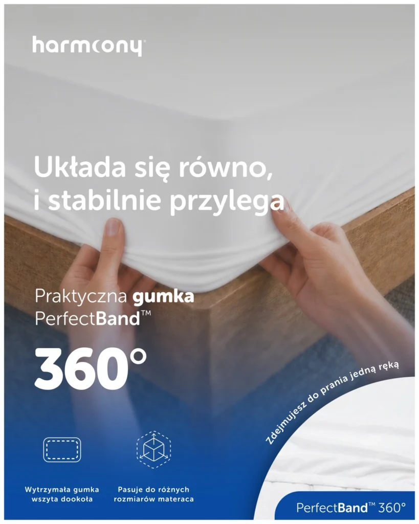 Prześcieradło z gumką Harmoony bawełniane, białe, zdjęcie 4